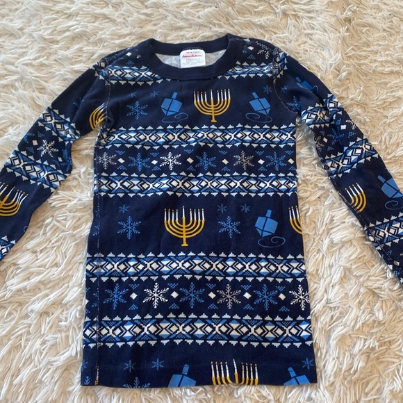 Hanna Andersson Hanukkah 100% organic cotton long john pajamas kids size 10 - Picture 2 of 4